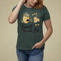 Sweet As Can Bee Floral Beehive Honey Bee Baby Shower Gender Reveal Mother's Day Shirt, Funny Bee T-shirt, Bee Lover Gift, Insect Shirts T Shirt For Women - Wonder Print Shop