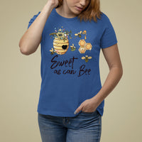 Sweet As Can Bee Floral Beehive Honey Bee Baby Shower Gender Reveal Mother's Day Shirt, Funny Bee T-shirt, Bee Lover Gift, Insect Shirts T Shirt For Women - Wonder Print Shop