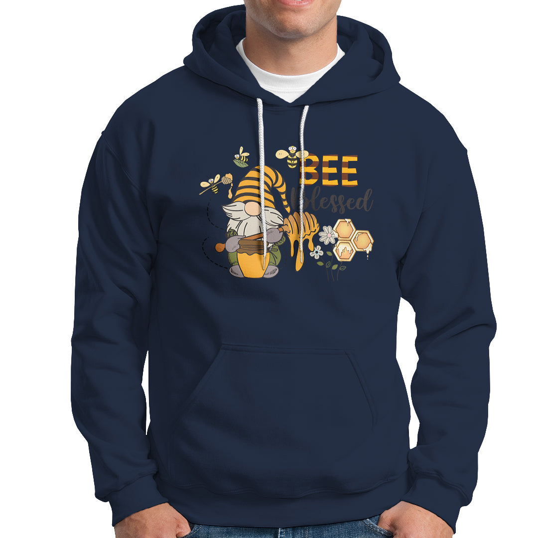 Bee Blessed Cute Bee Gnome With Honey Jar Beekeeper Shirt, Bee T-shirt, Gnome Tee, Bee Lover Gift, Insect Shirts, Spiritual Shirt Hoodie - Wonder Print Shop