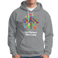 Different Not Less Autism Awareness Puzzle Dragonfly Inspirational Shirt, Dragonfly T-shirt, Autism Awareness T-shirt, Puzzle Shirt, Support Autistic Gift Hoodie - Wonder Print Shop