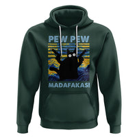 Funny Cat Hoodie Pew Pew Madafakas Retro Vintage Starry Night - Wonder Print Shop