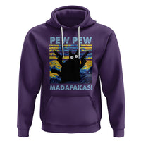 Funny Cat Hoodie Pew Pew Madafakas Retro Vintage Starry Night - Wonder Print Shop