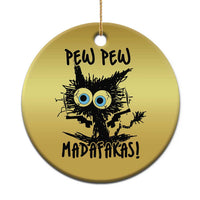Funny Burnt Cat Christmas Ornament Pew Pew Madafakas - Wonder Print Shop
