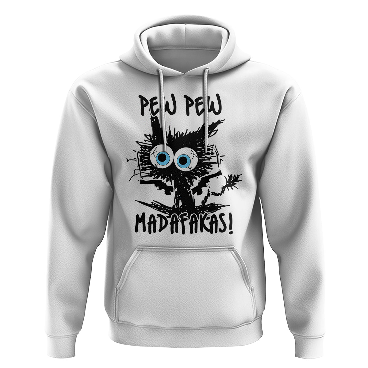 Funny Burnt Cat Hoodie Pew Pew Madafakas - Wonder Print Shop