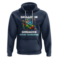 Turtle Autism Acceptance Hoodie Shelled In Strength - Wonder Print Shop