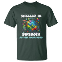 Turtle Autism Acceptance T Shirt Shelled In Strength - Wonder Print Shop