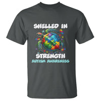 Turtle Autism Acceptance T Shirt Shelled In Strength - Wonder Print Shop