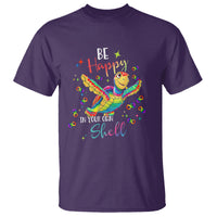 Turtle Autism Acceptance T Shirt Be Happy In Your Own Shell Spectrum Rainbow Infinity - Wonder Print Shop