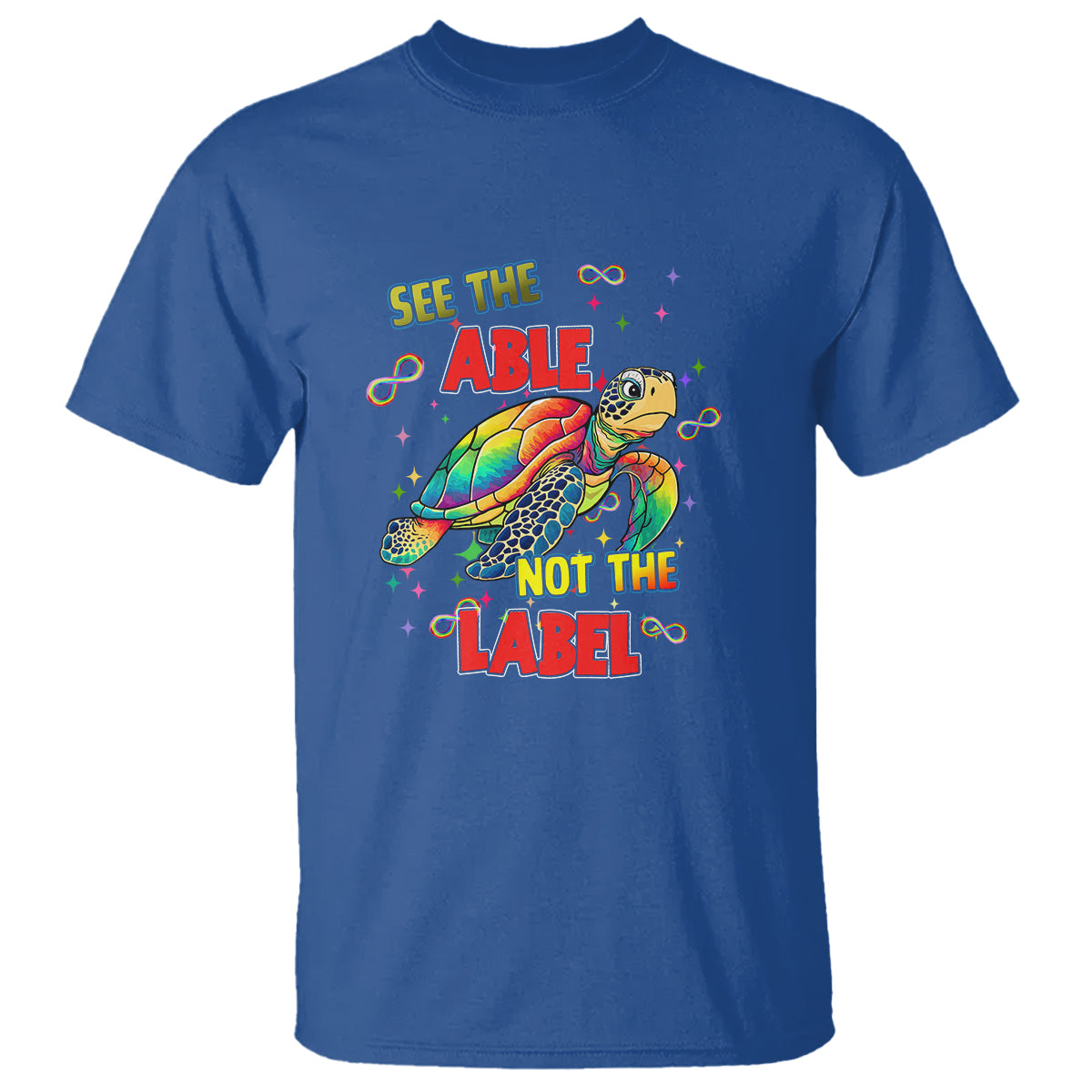 Turtle Autism Acceptance T Shirt See The Able Not The Label - Wonder Print Shop