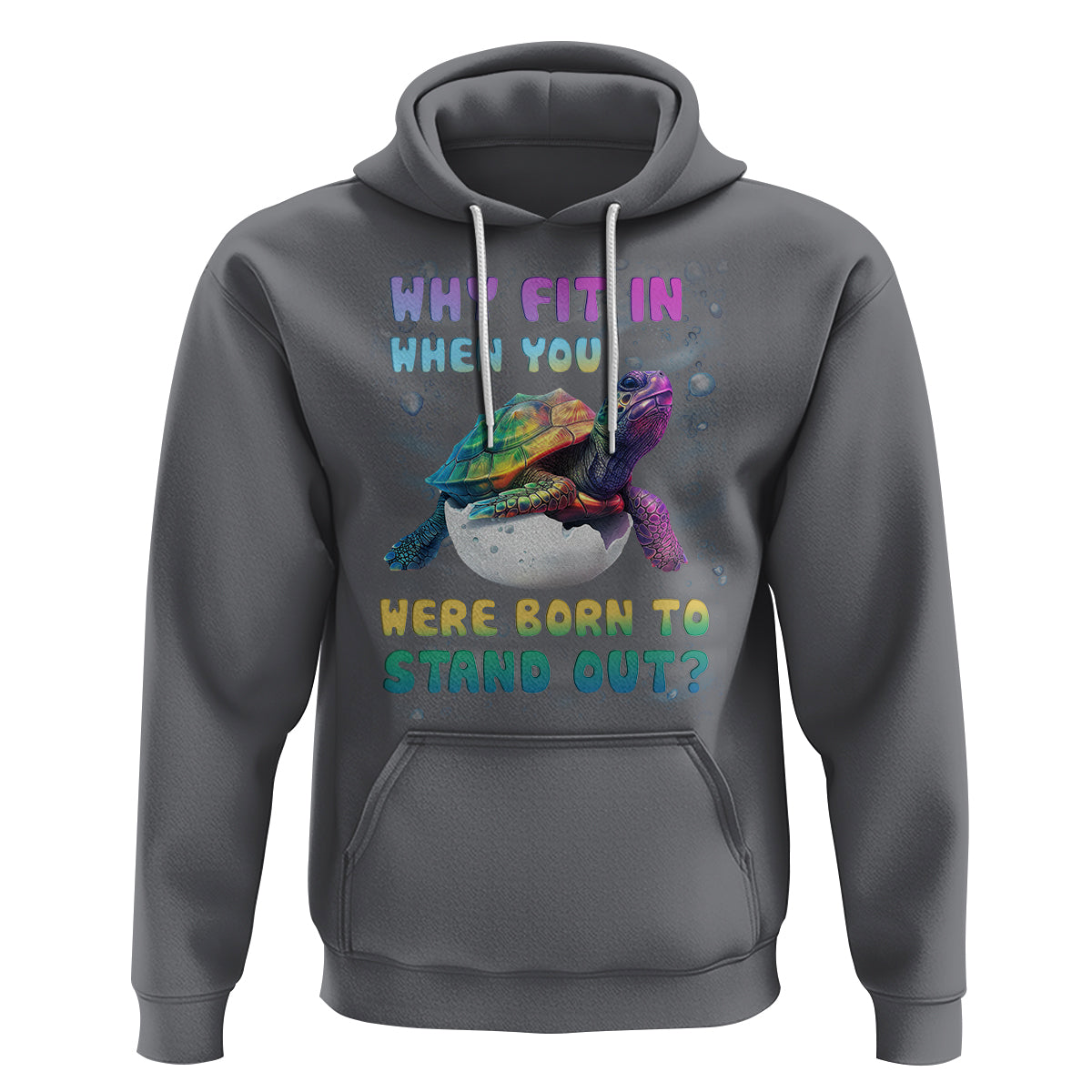 Turtle Autism Acceptance Hoodie Why Fit In When You Were Born To Stand Out - Wonder Print Shop