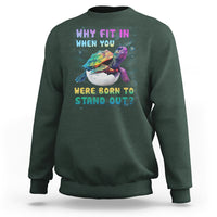 Turtle Autism Acceptance Sweatshirt Why Fit In When You Were Born To Stand Out - Wonder Print Shop