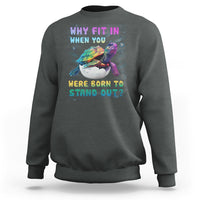 Turtle Autism Acceptance Sweatshirt Why Fit In When You Were Born To Stand Out - Wonder Print Shop