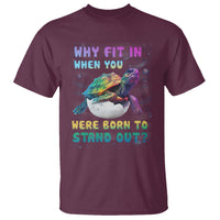 Turtle Autism Acceptance T Shirt Why Fit In When You Were Born To Stand Out - Wonder Print Shop