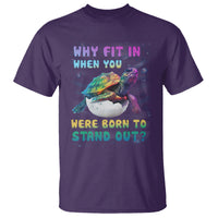 Turtle Autism Acceptance T Shirt Why Fit In When You Were Born To Stand Out - Wonder Print Shop