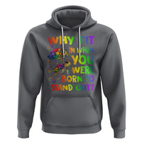 Turtle Autism Acceptance Hoodie Why Fit In When You Were Born To Stand Out - Wonder Print Shop