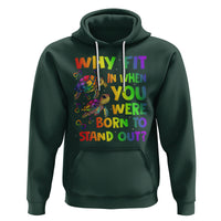 Turtle Autism Acceptance Hoodie Why Fit In When You Were Born To Stand Out - Wonder Print Shop