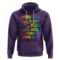 Turtle Autism Acceptance Hoodie Why Fit In When You Were Born To Stand Out - Wonder Print Shop