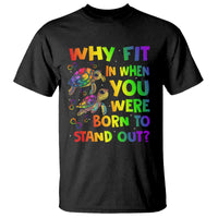 Turtle Autism Acceptance T Shirt Why Fit In When You Were Born To Stand Out - Wonder Print Shop