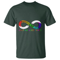 Autism Acceptance T Shirt Different Not Less Spectrum Rainbow Infinity - Wonder Print Shop