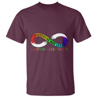 Autism Acceptance T Shirt Different Not Less Spectrum Rainbow Infinity - Wonder Print Shop
