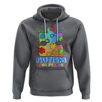 Autism Acceptance Hoodie Retro Groovy Puzzle Piece Spectrum Rainbow Infinity Symbol - Wonder Print Shop