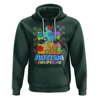 Autism Acceptance Hoodie Retro Groovy Puzzle Piece Spectrum Rainbow Infinity Symbol - Wonder Print Shop