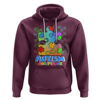 Autism Acceptance Hoodie Retro Groovy Puzzle Piece Spectrum Rainbow Infinity Symbol - Wonder Print Shop