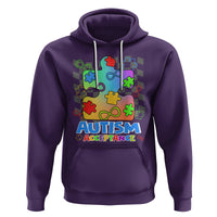 Autism Acceptance Hoodie Retro Groovy Puzzle Piece Spectrum Rainbow Infinity Symbol - Wonder Print Shop