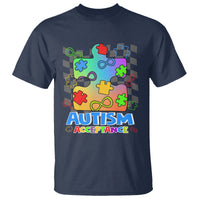 Autism Acceptance T Shirt Retro Groovy Puzzle Piece Spectrum Rainbow Infinity Symbol - Wonder Print Shop