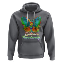 Autism Acceptance Hoodie Embrace Neurodiversity Rainbow Spectrum - Wonder Print Shop