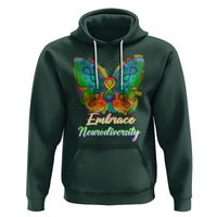 Autism Acceptance Hoodie Embrace Neurodiversity Rainbow Spectrum - Wonder Print Shop
