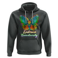 Autism Acceptance Hoodie Embrace Neurodiversity Rainbow Spectrum - Wonder Print Shop