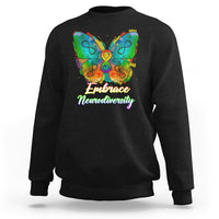 Autism Acceptance Sweatshirt Embrace Neurodiversity Rainbow Spectrum - Wonder Print Shop