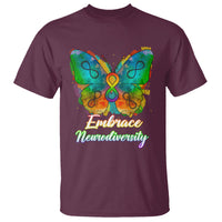 Autism Acceptance T Shirt Embrace Neurodiversity Rainbow Spectrum - Wonder Print Shop