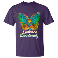 Autism Acceptance T Shirt Embrace Neurodiversity Rainbow Spectrum - Wonder Print Shop