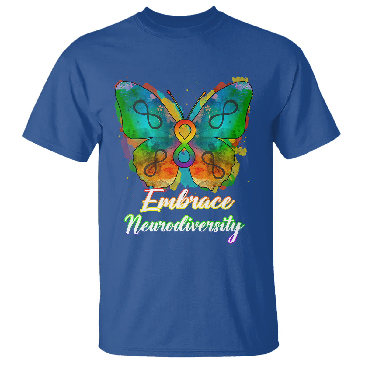 Autism Acceptance T Shirt Embrace Neurodiversity Rainbow Spectrum - Wonder Print Shop