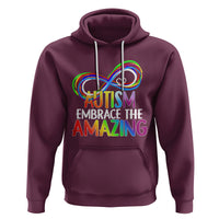 Autism Acceptance Hoodie Embrace The Amazing Spectrum Rainbow Infinity Symbol - Wonder Print Shop