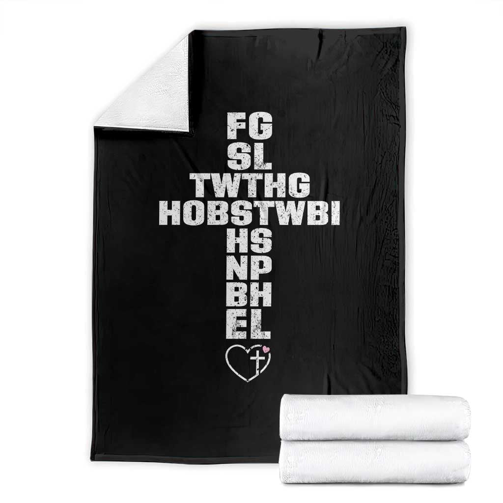 For God So Loved The World John 3 16 Acronym Christian Cross Throw Blanket Faith Statement Inspirational Religious Gift
