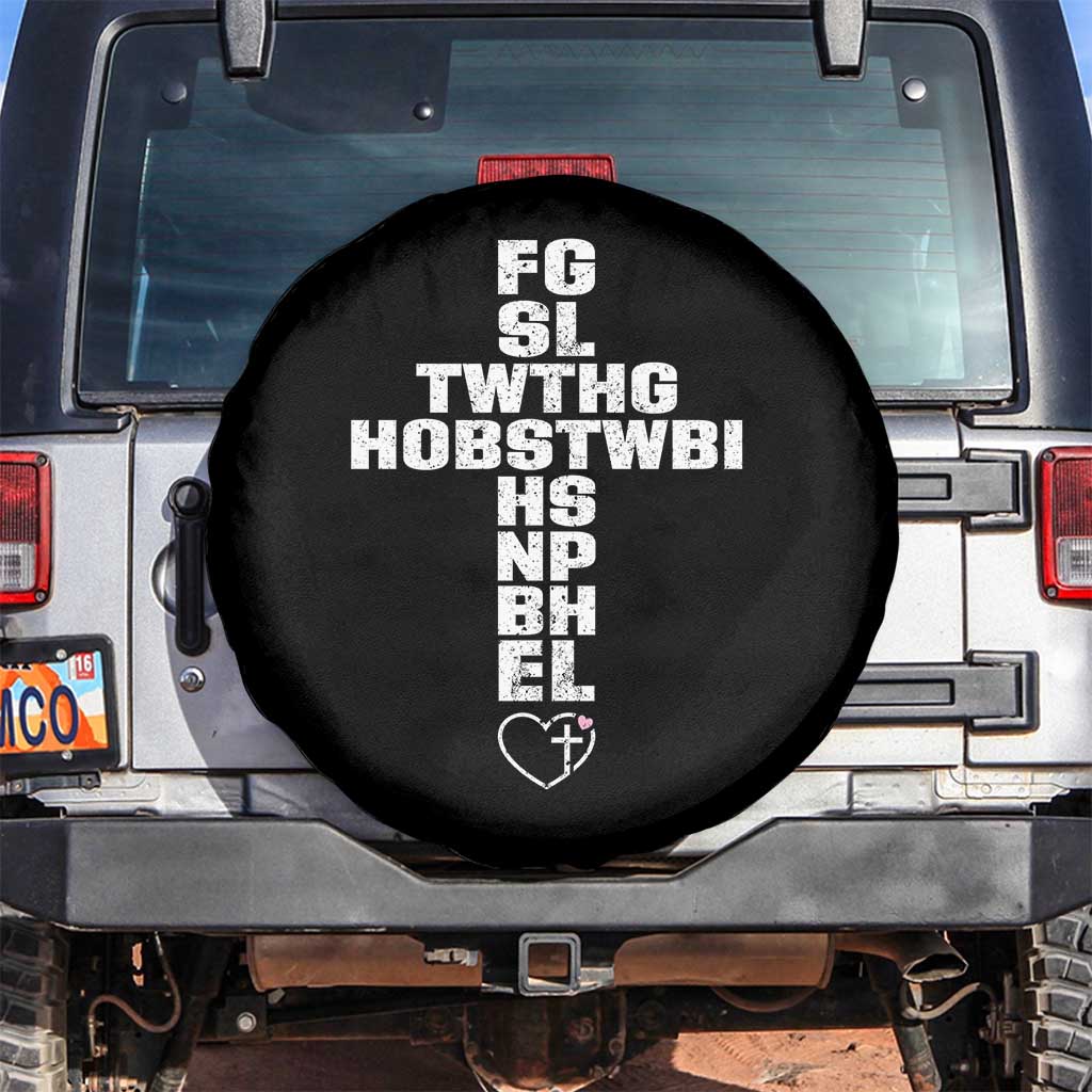 For God So Loved The World John 3 16 Acronym Christian Cross Spare Tire Cover Faith Statement Inspirational Religious Gift