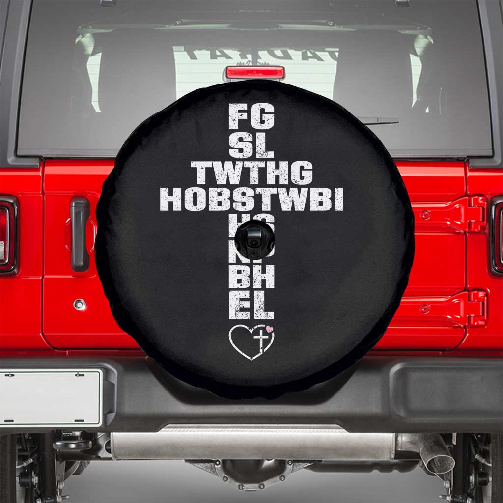 For God So Loved The World John 3 16 Acronym Christian Cross Spare Tire Cover Faith Statement Inspirational Religious Gift