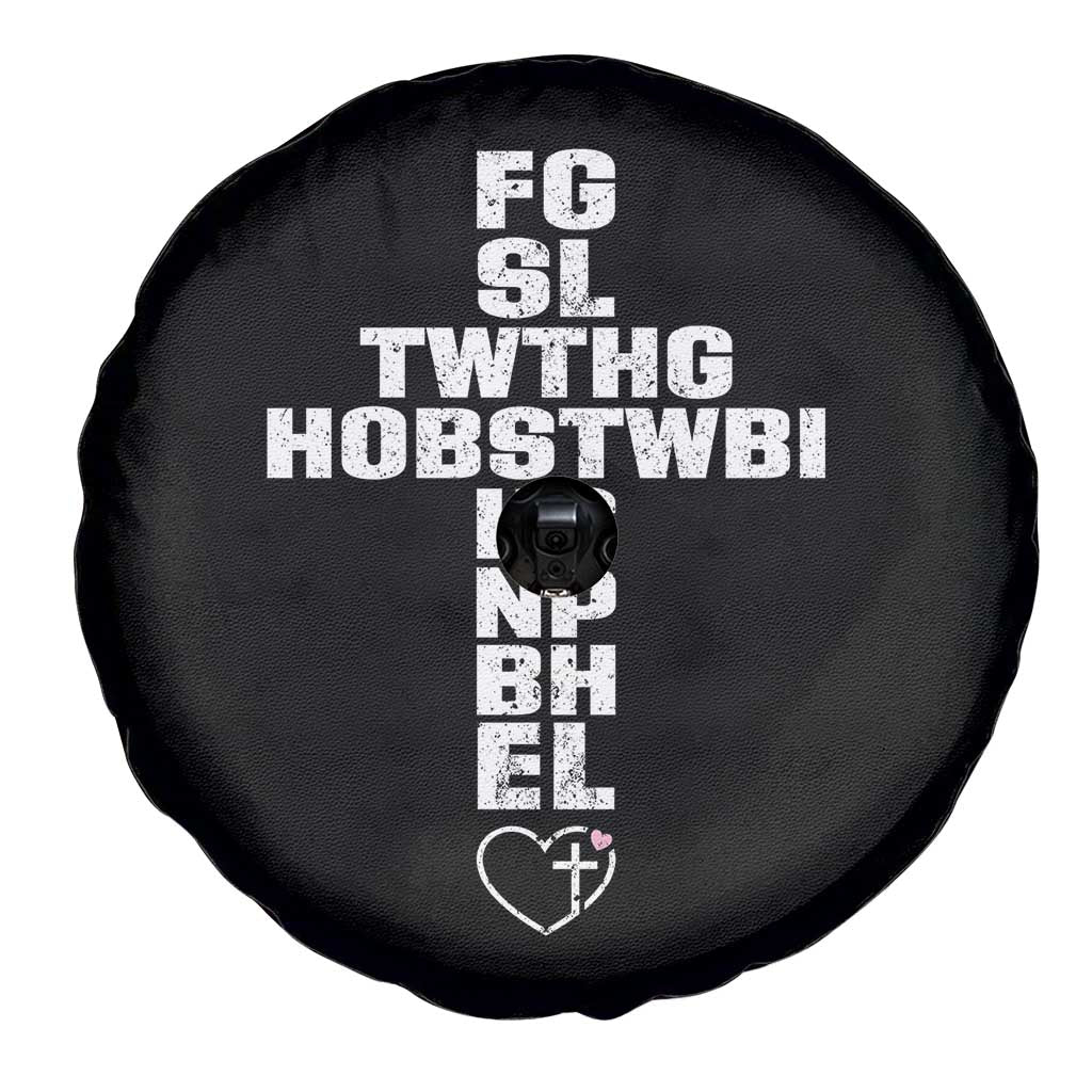 For God So Loved The World John 3 16 Acronym Christian Cross Spare Tire Cover Faith Statement Inspirational Religious Gift