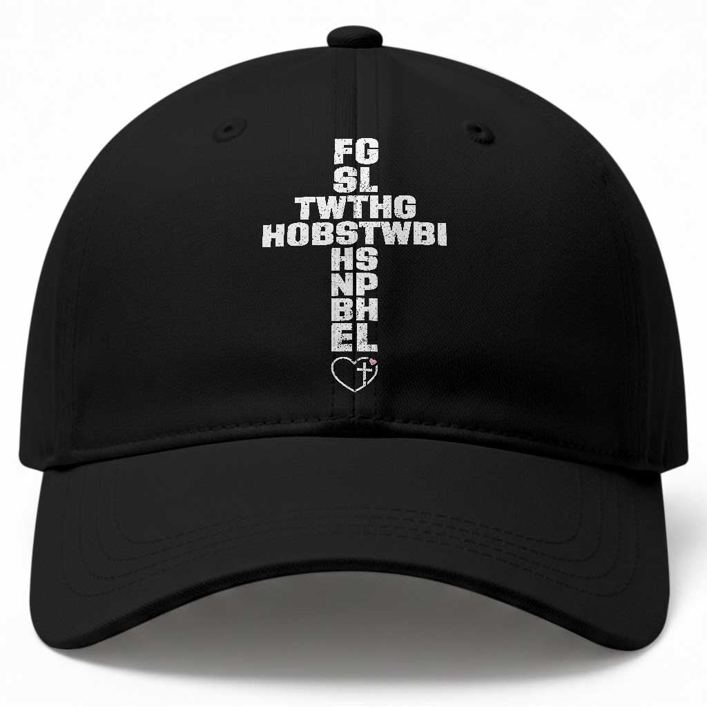 For God So Loved The World John 3 16 Acronym Christian Cross Baseball Cap Faith Statement Inspirational Religious Gift
