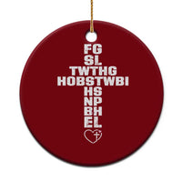 For God So Loved The World John 3 16 Acronym Christian Cross Ceramic Ornament Faith Statement Inspirational Religious Gift