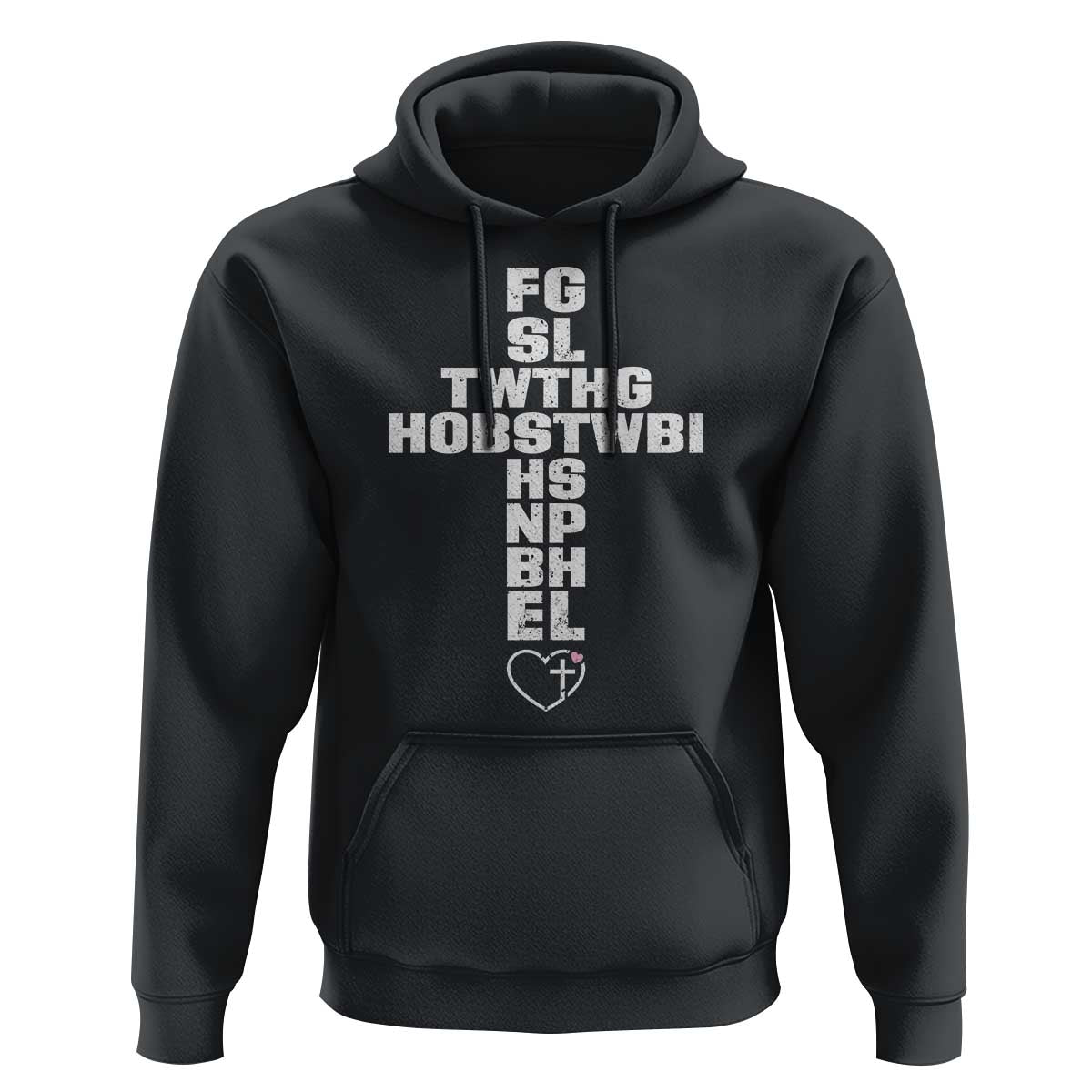 For God So Loved The World John 3 16 Acronym Christian Cross Hoodie Faith Statement Inspirational Religious Gift