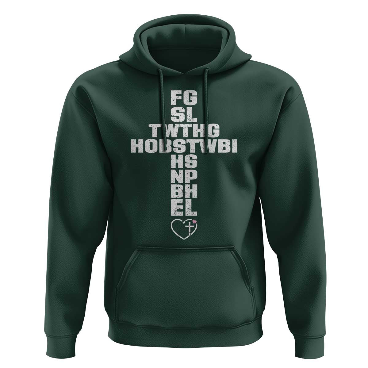 For God So Loved The World John 3 16 Acronym Christian Cross Hoodie Faith Statement Inspirational Religious Gift