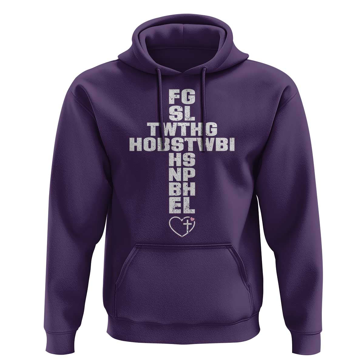 For God So Loved The World John 3 16 Acronym Christian Cross Hoodie Faith Statement Inspirational Religious Gift