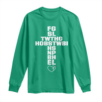 For God So Loved The World John 3 16 Acronym Christian Cross Long Sleeve Shirt Faith Statement Inspirational Religious Gift