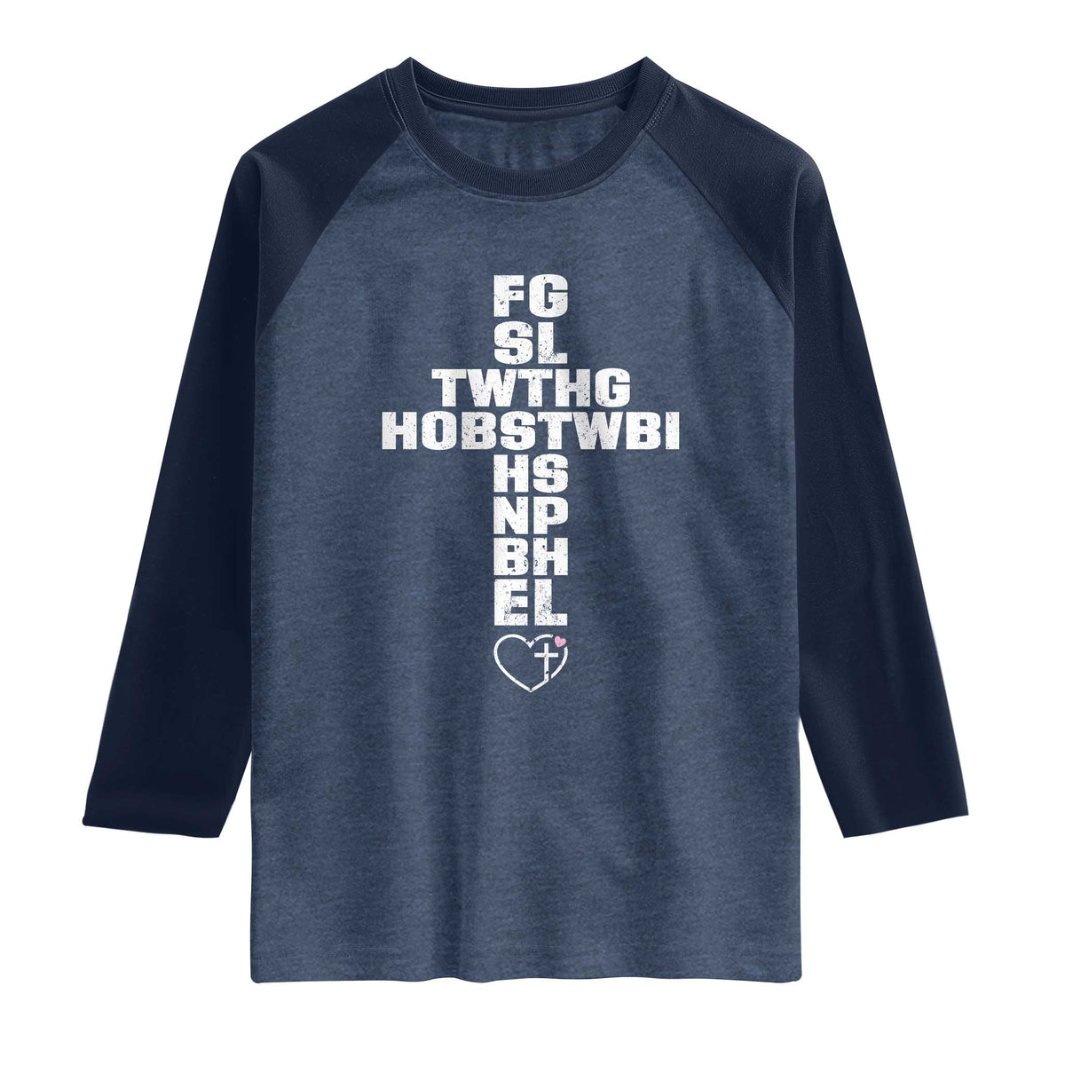 For God So Loved The World John 3 16 Acronym Christian Cross Raglan Shirt Faith Statement Inspirational Religious Gift