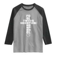 For God So Loved The World John 3 16 Acronym Christian Cross Raglan Shirt Faith Statement Inspirational Religious Gift