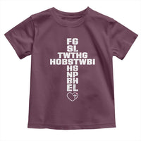 For God So Loved The World John 3 16 Acronym Christian Cross Toddler T Shirt Faith Statement Inspirational Religious Gift